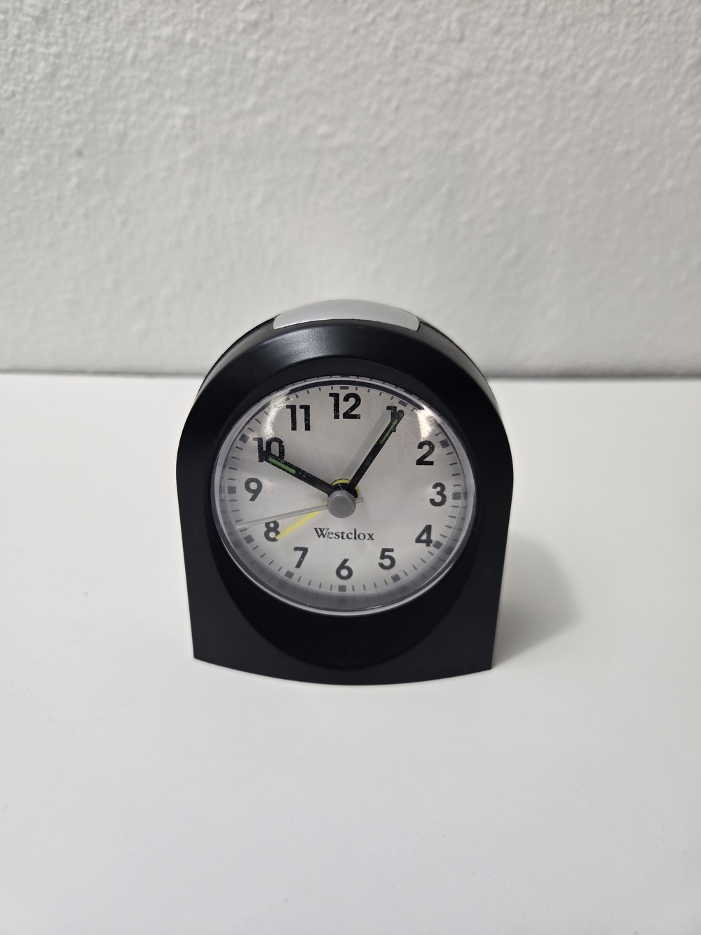 Westclox Black Alarm Clock with White Dial